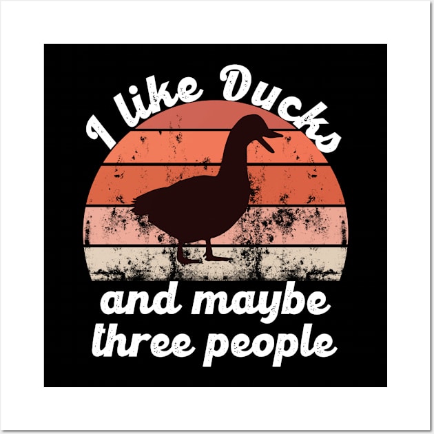 i like ducks and maybe three people Wall Art by hatem